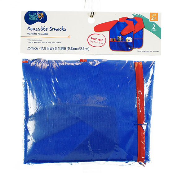 Hello Hobby Kids Crafting Smock 2Pk Age 2+ 17.25" X 23.13"