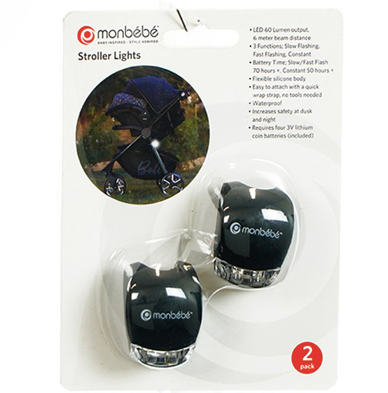 Monbebe Stroller Lights, Black
