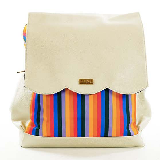 Striped Diaper Bag Cream 16.5" x 19.5" x 3"