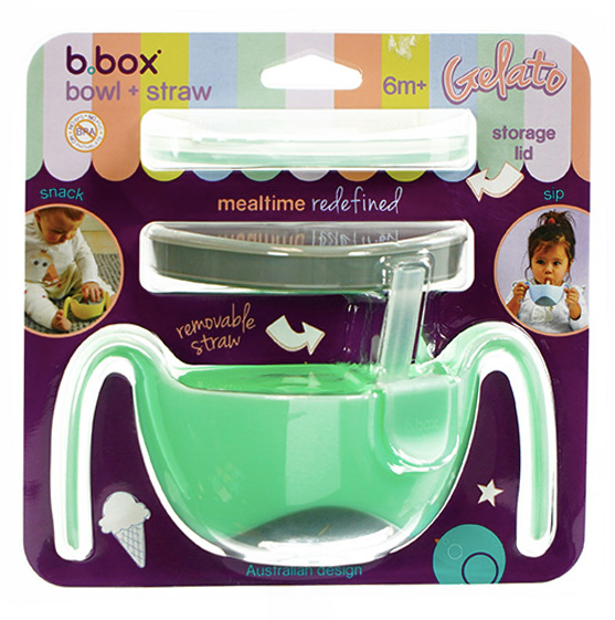 R-LOU Bowl And Straw - Pistachio 6m+