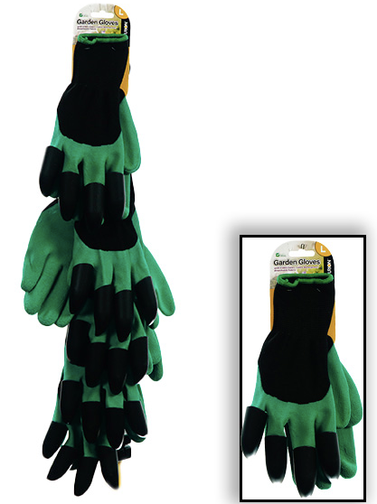 Garden Glove Right Hand Claws Green/Black