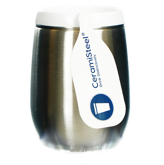 Wine Tumbler 9oz Vacuum Insulated SS CeramiSteel Coated