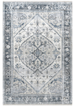 Load image into Gallery viewer, Larkspur Persian Fringed Machine Washable Area Rug Gray 8'x10'
