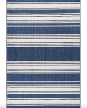 Load image into Gallery viewer, Romy Striped Indoor/Outdoor Area Rug Navy 8' x 10'
