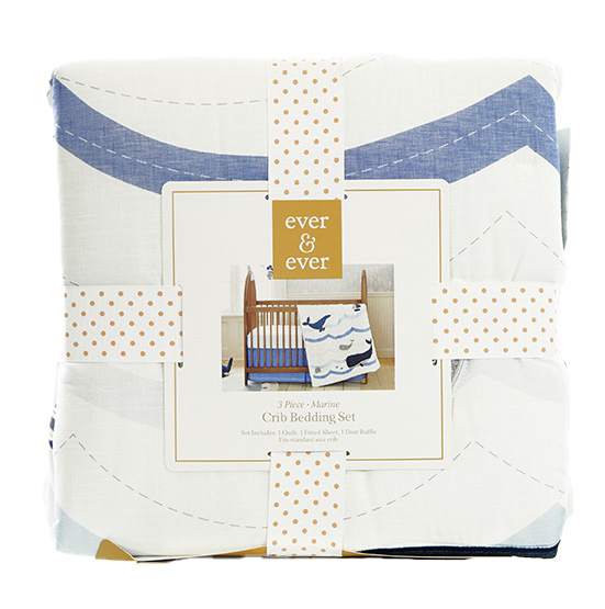 3pc Crib Bedding Set - Marine
