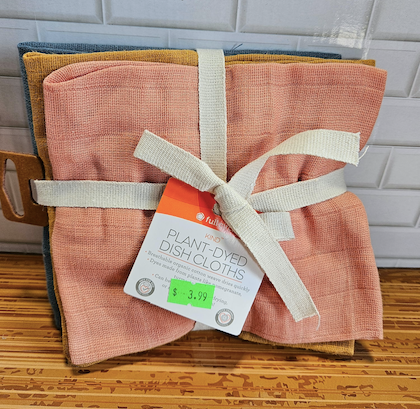 Plant-Dyed Dish Cloths 3pk