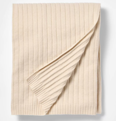 50"x60" Casual Mixed Rib Throw Blanket - Champaigne