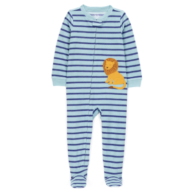 Baby/Toddler Fleece Footie Pajamas - Blue Stripe