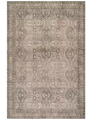 Chester Antiqued Jute-Blend Grey 9 ft. x 12 ft. Indoor Area Rug