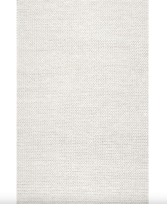 Penelope Braided Wool Area Rug White 8'x10'