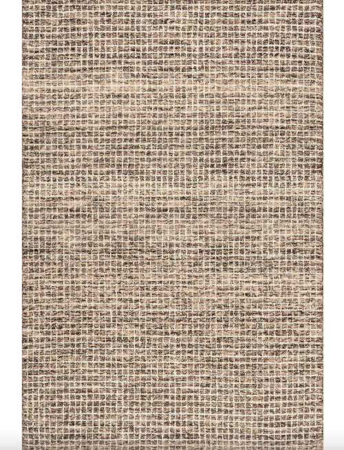 Melrose Checked Wool Area Rug Brown 8'x10'