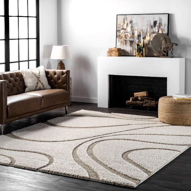 Keyhole Trellis Area Rug Cream 9' 2" x 12'