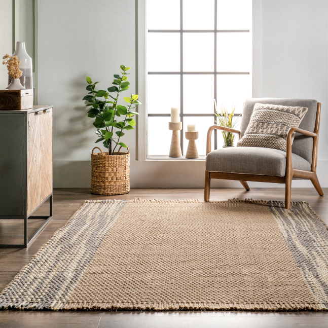 Jada Casual Jute Tassel Area Rug Natural 8' x 10'