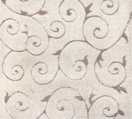 Maisha Abstract Shag Cream 8' x 8' Square Rug