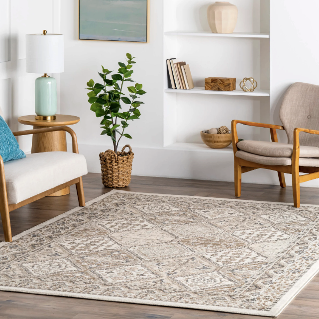 Vintage Tile Becca Area Rug Beige 9' x 12'