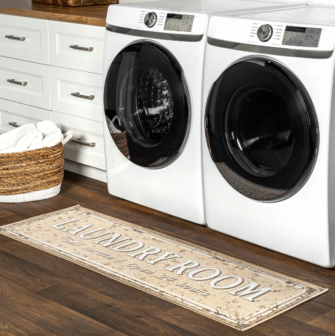 Graphic Machine Washable Laundry Mat 20"x59"
