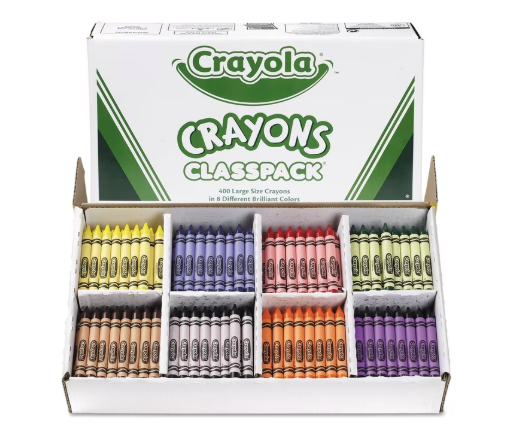 Crayola Jumbo Size Crayons, Bulk ClassPack 8 Colors