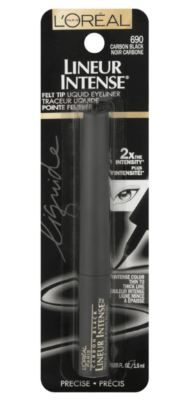 L'Oréal Paris Lineur Intense Felt Tip Liquid Eyeliner, Fragrance Free 690 Carbon Black