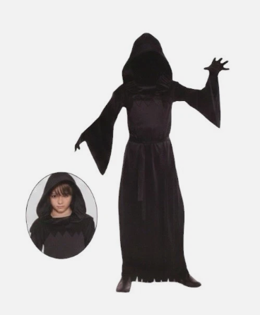Grim Reaper Halloween Costume Kids Large 12-14 Phantom of Darkness