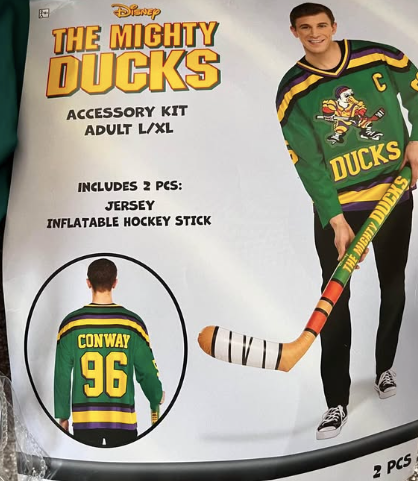 The Mighty Ducks 2pc Accessory Kit: Adult S/M