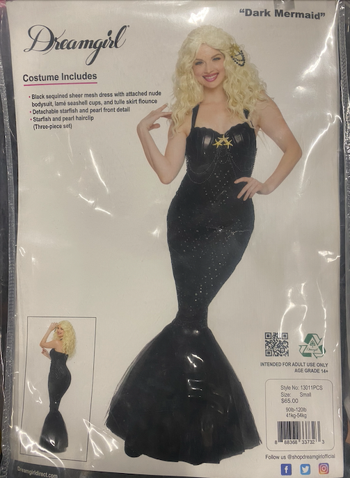 Dreamgirl "Dark Mermaid" 3pc Costume: Small