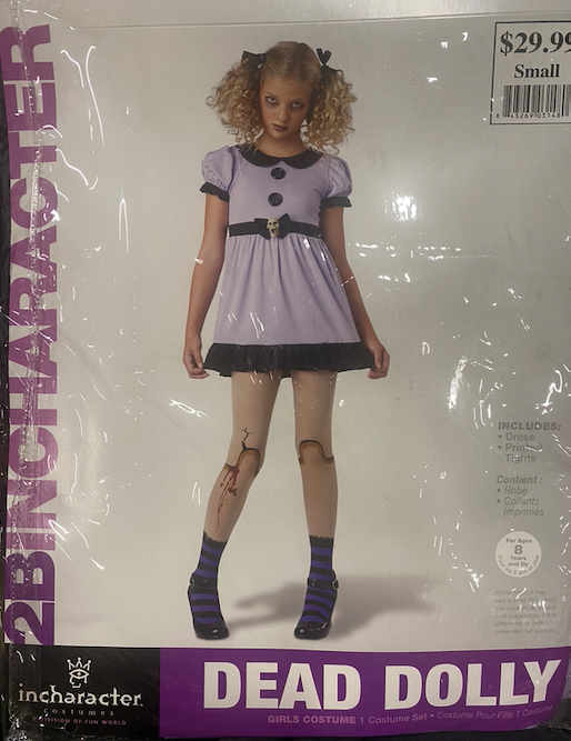2pc. Dead Dolly Costume - Girl's Size Small