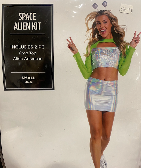 3pc. Space Alien Costume Kit: Adult Small 4/6