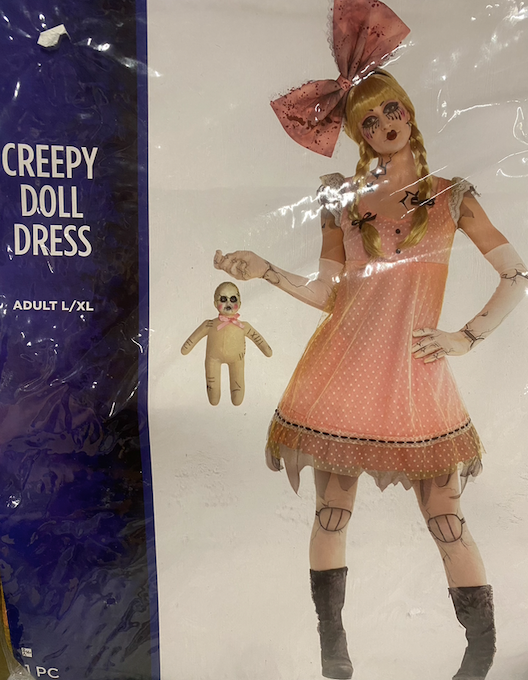 Creepy Doll Dress: Adult L/XL
