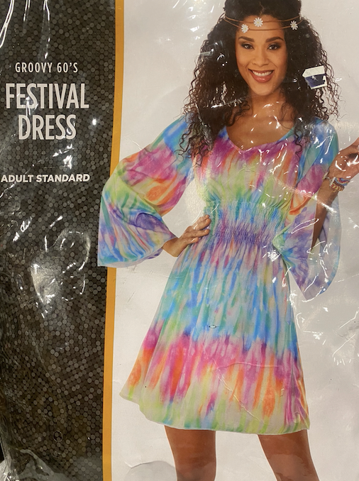 Groovy 60's Festival Dress: Adult Standard Size