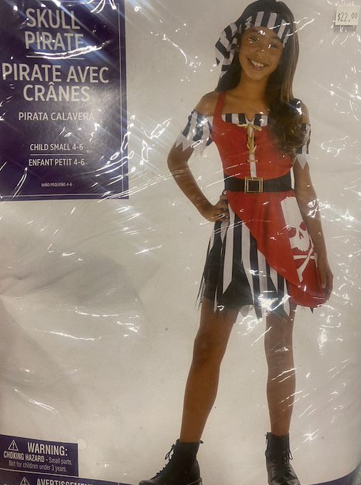 2pc. Skull Pirate Costume: Youth Small 4/6