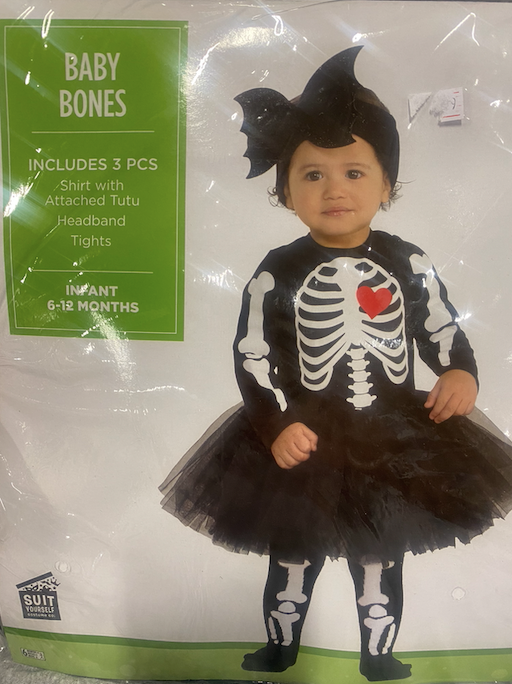 3pc. Baby Bones Costume: Infant 6/12M