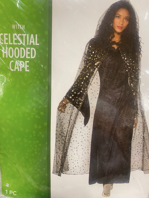 Witch Celestial Hooded Cape: ADULT One Size