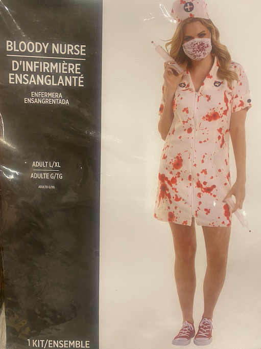 3pc. Bloody Nurse Costume: Adult L/XL