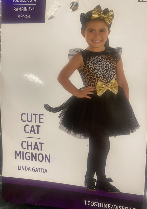 4pc. Cute Cat Costume: Toddler 3/4