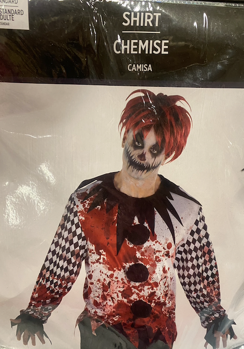Killer Clown Shirt: Adult Standard Size