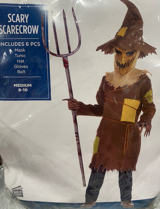 6pc. Scary Scarecrow Costume: Youth Medium 8-10