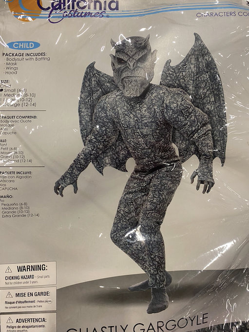 Ghastly Gargoyle Costume: Youth Small 6-8