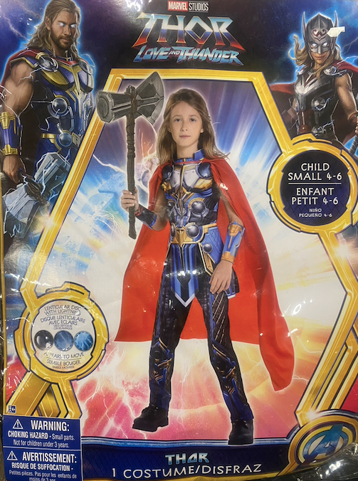 5pc Thor Love & Thunder Costume: Girls' Youth Small 4-6