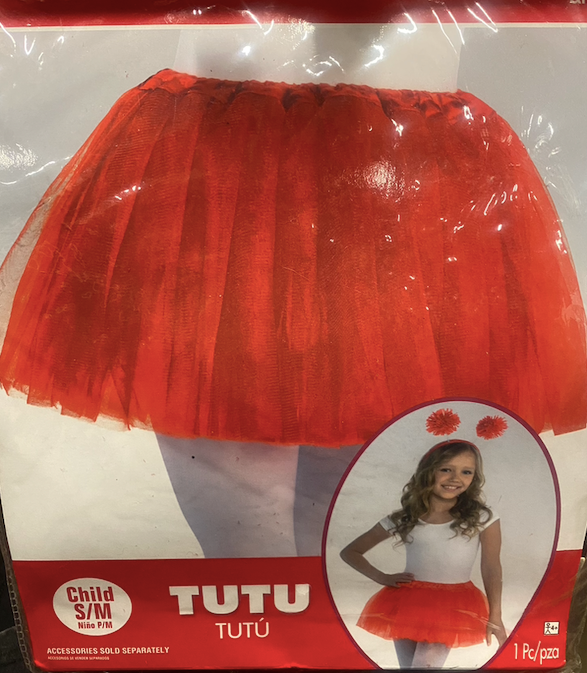Child Tutu Red - Size Child S/M