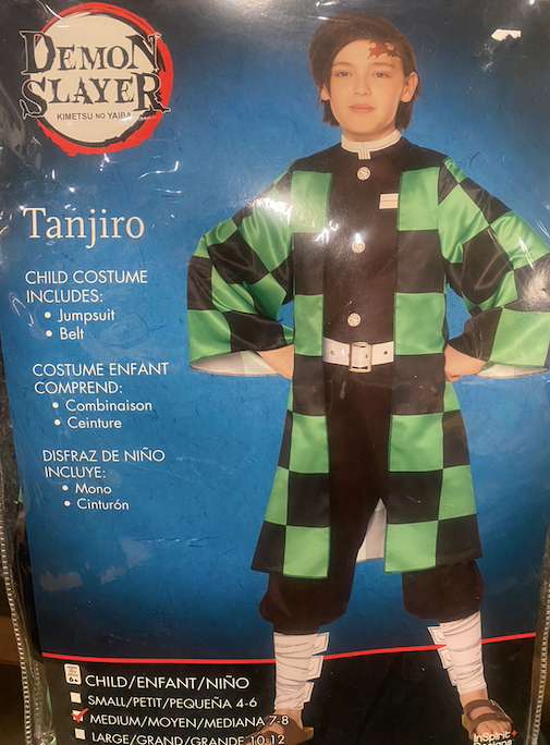 Demon Slayer Tanjiro Costume: Youth Medium 7-8