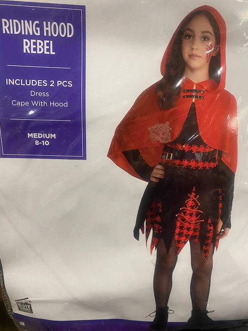 Riding Hood Rebel Costume: Youth Medium 8-10