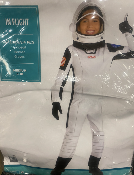 4pc In Flight Space Costume: Youth Medium 8-10
