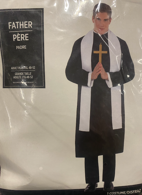 Catholic Father Costume: Adult Plus 2xl 48-52