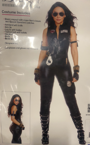 10pc. Woman Special Ops Police Costume: Medium