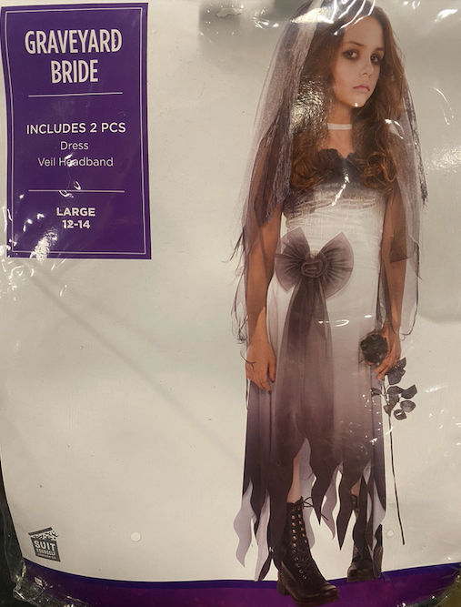 Graveyard Bride Costume: Youth Large 12-14