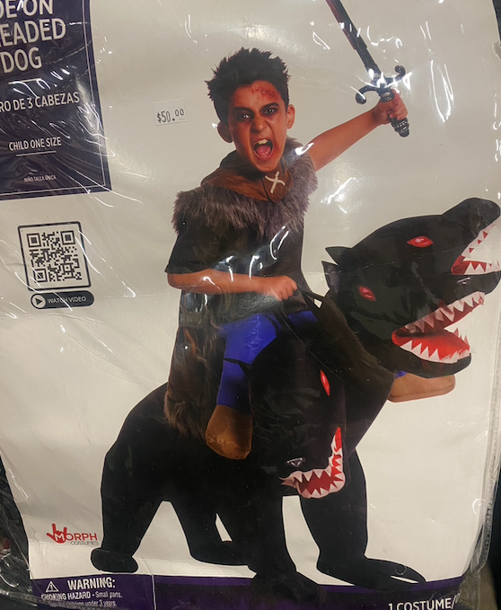 Ride On 3 Headed Dog Costume: Child One Size