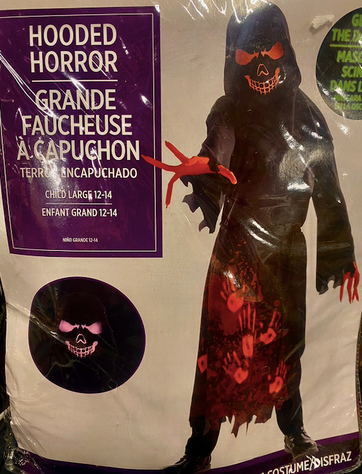 Hooded Horror Costume: Youth Large 12-14