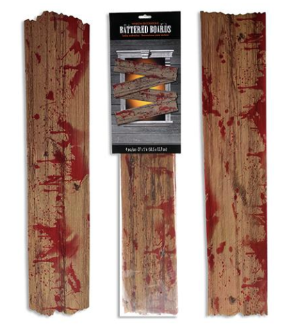 Halloween Decor - Corrugated Plastic Bloody Battered Boards
