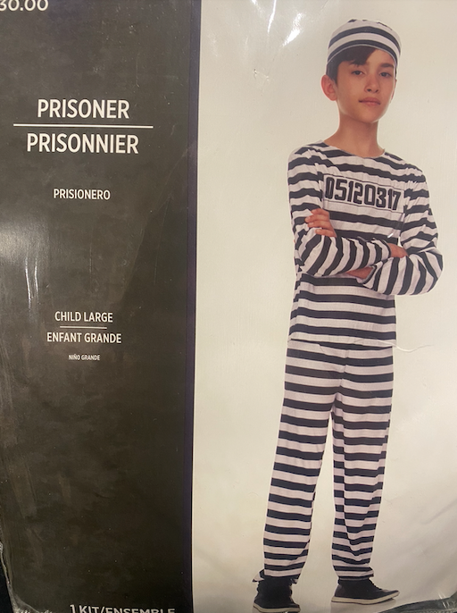 Prisoner Costume: Child Large 8-10