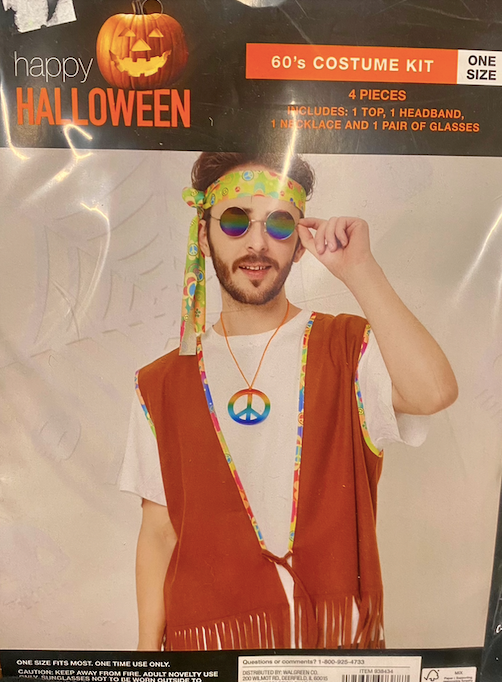 4pc. 60's Costume Kit